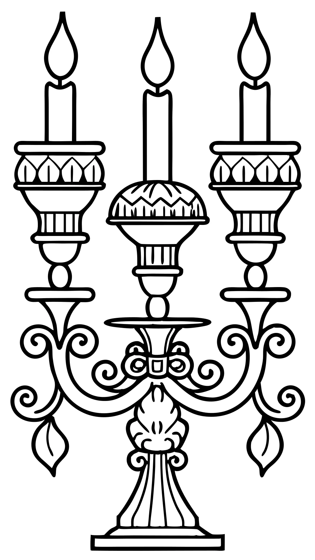 candlestick coloring page